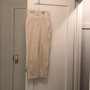 Babaton off white high rise pants